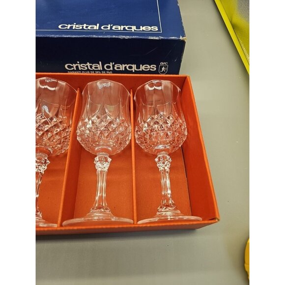 J. G. Durand Cristal d'Arques LONGCHAMP 6-1/2" Goblets - Set of 12 With Boxes - Picture 2 of 10